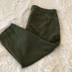 Army Green Harper Mid Rise Trousers